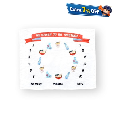 The Wee Bean 柔软抓绒婴儿里程碑毯子