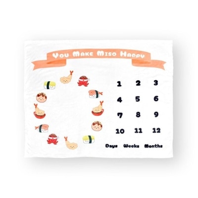 The Wee Bean Fleece Milestone Blanket for Baby Photography