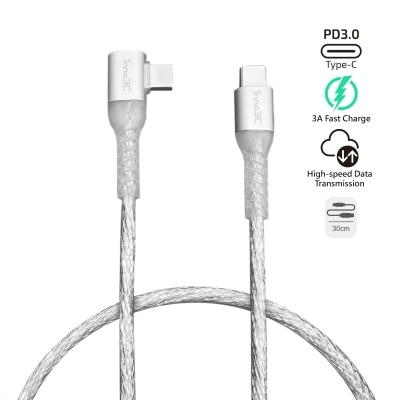 inno3C 创品 i-60C-03 Type-C to Type-C 60W L-shape 线 (0.3米)