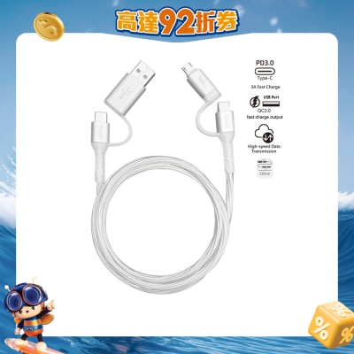 inno3C 创品 - i-4MB-12 4 in 1 Micro/Type-C to USB/Type-C 线 (1.2米)