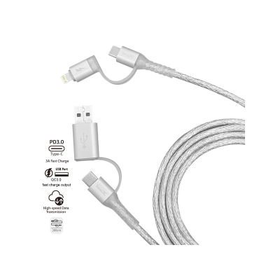 inno3C - i-4LA-20 4 in 1 Lightning/Type-C to USB/Type-C Cable 2M
