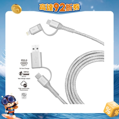 inno3C 创品 - i-4LA-20 4 in 1 Lightning/Type-C to USB/Type-C 线 (2米)