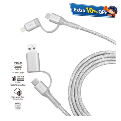 inno3C 創品 i-4LA-20 4 in 1 Lightning/Type-C to USB/Type-C 線 (2米)