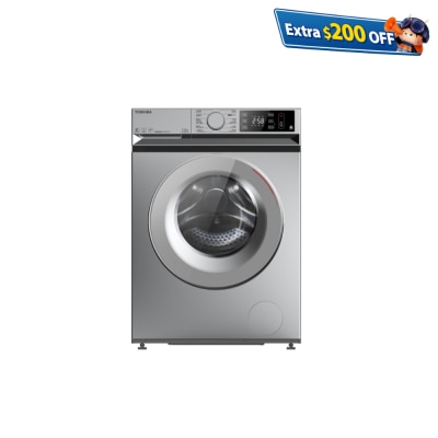 TOSHIBA TWBL85A2HSS 7.5KG Ultra Slim Inverter Front Load Washer