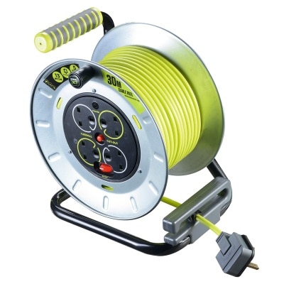 Masterplug OTMU30134SL Retractable Extension Power Cord Reel