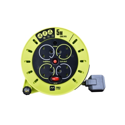 Masterplug CSU05134SL Retractable Extension Power Cord Reel image