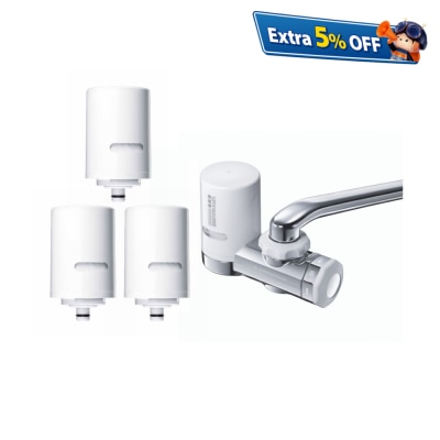 Cleansui EF201 水龍頭安裝型濾水器連濾水芯(額外三個EFC21)套裝