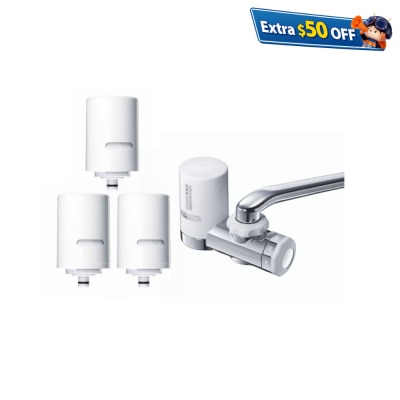 Cleansui EF201 Faucet Mounted Water Purifier With Extra 3 Filters (EFC21) Pack Set
