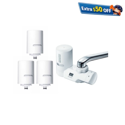 Cleansui EF203 水龍頭安裝型濾水器連濾水芯(額外三個EFC21)套裝