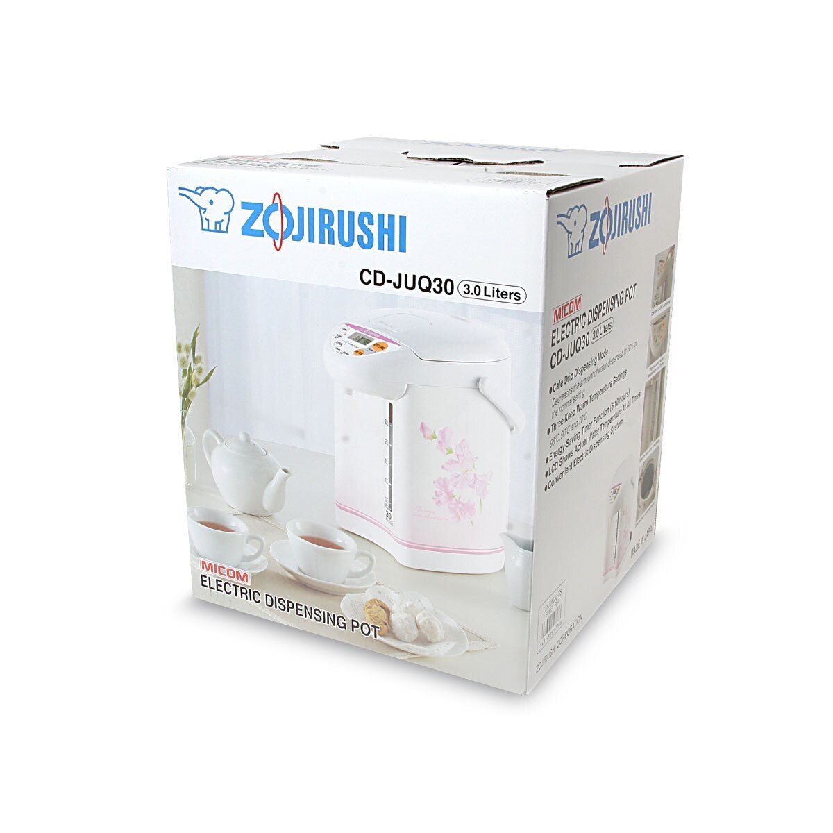 【海外向け】ZOJIRUSHI 電気ポット CD-JUQ30 3.0リットル Amazon | 海外向け 象印 マイコン式電動給湯ポット CD-LCQ50-WG