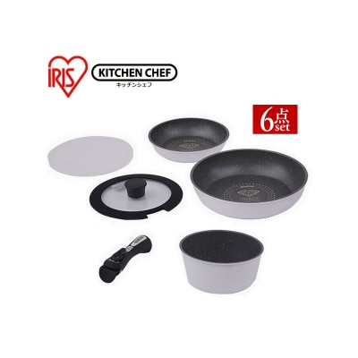 Iris Ohyama 可拆式IH鑽石涂层锅6件装