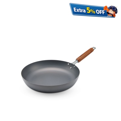 Summit Nitriding Mallet TSUBAME embossed frying pan 28cm