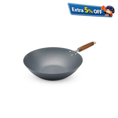 Summit 頂級窒化(不輕易生鏽)槌目北京鍋30cm-日本燕三条製