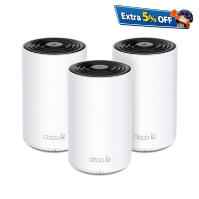 TP-Link Deco XE75 Pro (三件裝) 2.5G WAN/LAN 三頻AXE5400 WiFi 6E Mesh 路由器