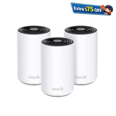 TP-Link Deco XE75（三件裝）三頻AXE5400 WiFi 6E Mesh 路由器