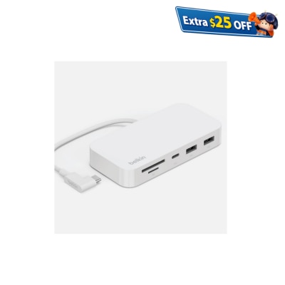 BELKIN 貝爾金 USB-C® 6 合 1 多埠集線器(帶支架)