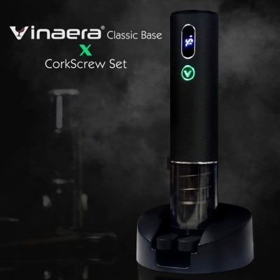 VINAERA 多功能基座+自动开瓶器[设湿/温显示]
