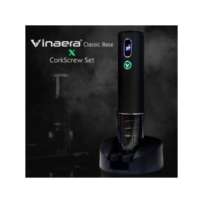 VINAERA 多功能基座+自动开瓶器[设湿/温显示]