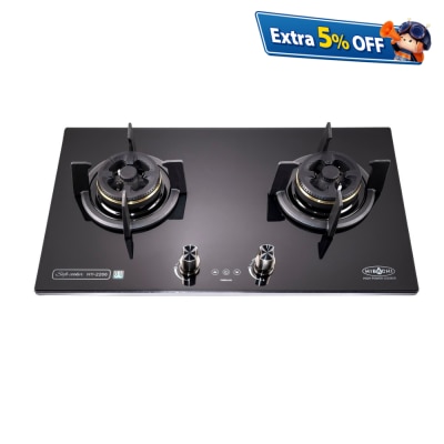 氣霸 Hibachi HY-2266 煤氣雙頭定時 嵌入式氣體爐