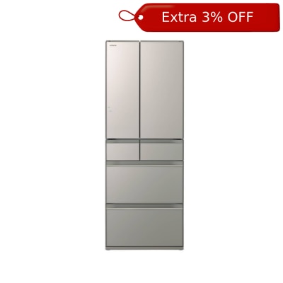 HITACHI R-HW620RH 472L 6-Door Inverter Fridge (includes unpacking and moving service)