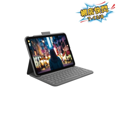 LOGITECH 羅技 - Slim Folio - iPad (A16 2025 / 第10代 2022) 鍵盤保護殼