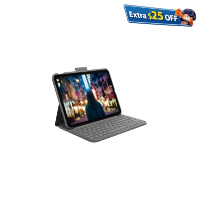 LOGITECH 罗技 Slim Folio - iPad (A16 2025 / 第10代 2022) 键盘保护壳