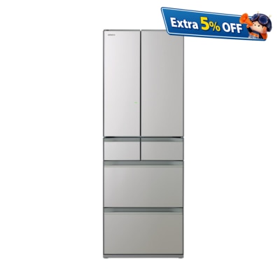 HITACHI R-HV490RH 6-Door Inverter Fridge (includes unpacking and moving service)