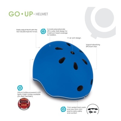Globber GO UP Lights 可調較幼兒頭盔