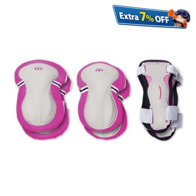 Globber 儿童护膝护踭及护腕套装 - 深粉红
