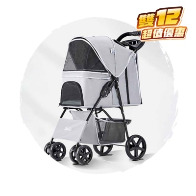 BELLO 經典版四輪可摺疊狗狗手推車 (寵物承重:15kg)