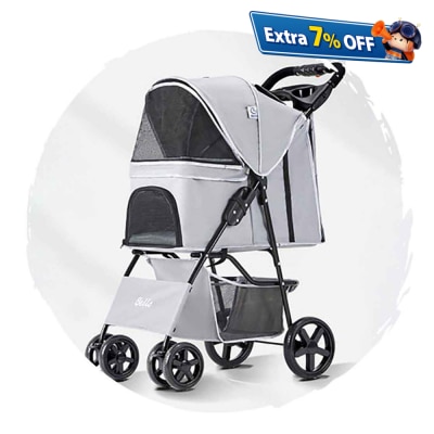 BELLO Classic Four-Wheel Foldable Dog Stroller (Load Weight:15kg)