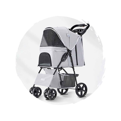 BELLO 經典版四輪可摺疊狗狗手推車 (寵物承重:15kg)