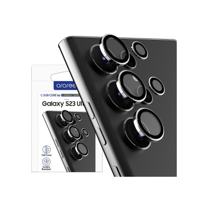 araree Galaxy S23 Ultra 金屬框強化玻璃保護貼 手機配件