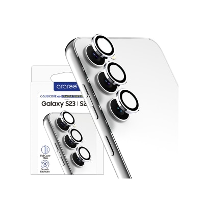 araree - Galaxy S23/23 Plus 金属框强化玻璃保护贴 手机配件