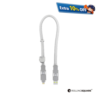 Rolling Square InCharge XL 6合1 100W 快速充电线 30cm