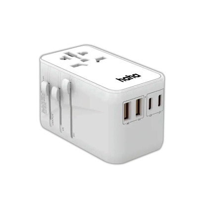 haha TRAVEL 100W GaN 快充通用旅行转插座 2 Type A USB + 2 Type C PD3.0