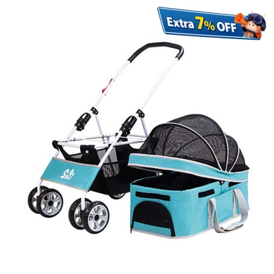 Dodopet 可分拆四轮摺叠狗狗手推车 (宠物承重：20kg)