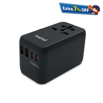 Travelmall 100W PD 高效能5 USB 旅行转换插头