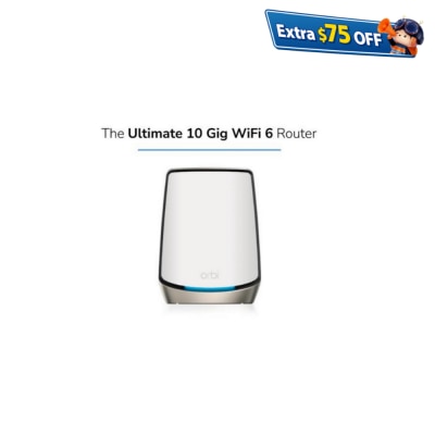 NETGEAR RBR860S Orbi Mesh AX6000 WiFi 6 Tri-Band Mesh Router