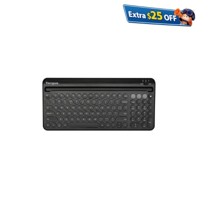 Targus AKB867 多设备蓝牙抗菌键盘 - 带平板电脑/手机支架