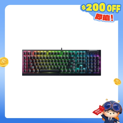 Razer 雷蛇 - BlackWidow V4 X 有線機械軸遊戲鍵盤 (綠軸)
