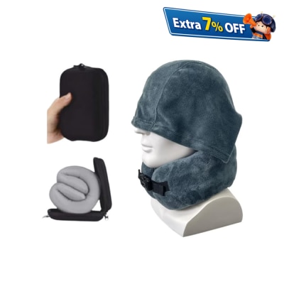 SMARTRIP EASYNAP Pocketable Hoodie Neck Pillow With Case
