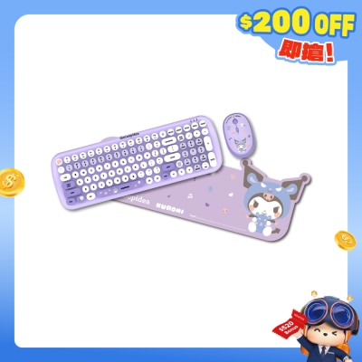 thecoopidea - x Sanrio TAPPY+ KUROMI 無線鍵盤滑鼠套裝