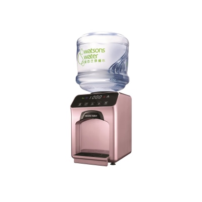 WATSONS WATER 屈臣氏蒸餾水 Wats-Touch冷熱水機 (暮光玫瑰) + 12樽12公升水