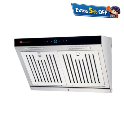 WHITE WESTINGHOUSE WHI282HT 70cm Slim Heat-Clean Inclined Cookerhood