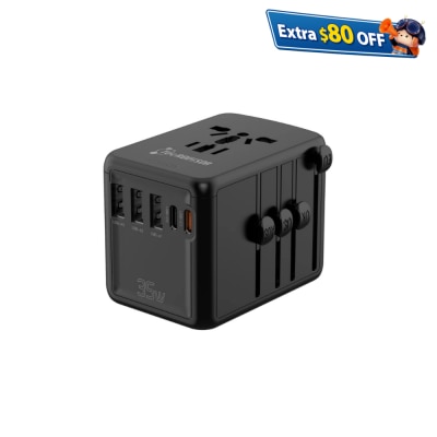 TecADVISOR 35W PD High Performance Worldwide Travel Adaptor with 5 USBs
