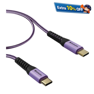 VERBATIM Tough Max Type C to Type C Cable - Purple