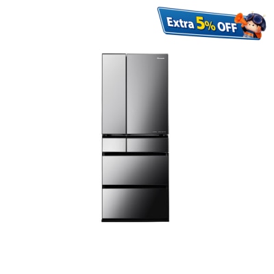 PANASONIC 樂聲牌 NR-F607HX-X3,AI ECONAVI 智慧節能六門雪櫃 (黑鋼鏡) 雪櫃