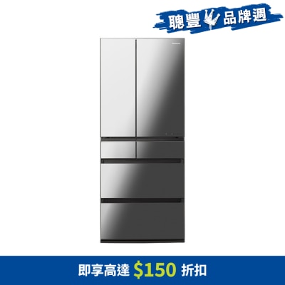 PANASONIC 樂聲牌 539公升AI ECONAVI 智慧節能六門廚櫃底嵌入式雪櫃 - NR-F657WX-X3