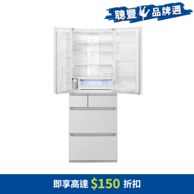 PANASONIC 樂聲牌 494公升AI ECONAVI 智慧節能六門廚櫃底嵌入式雪櫃 - NR-F607HX-W3